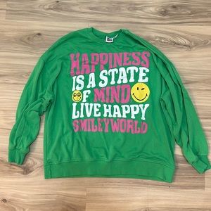 smiley world crewneck